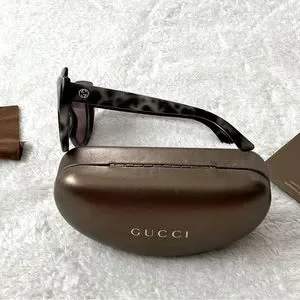 NWB Authentic Gucci Oversized Cateye UV Protection Sunglasses 0400022255922_BLACKSILVERBLACK main image 4